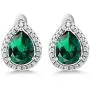 Gem Stone King Sterling Silver Pear Shape Green Nano Emerald Pendant Earrings Set 6.50 cttw with 18 Inch Silver Chain Gem Stone King Sterling Silver Pear Shape Green Nano Emerald Pendant Earrings Set 6.50 cttw with 18 Inch Silver Chain