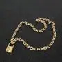 Lock Pendant Necklace Statement Long Chain Punk Multilayer Choker Necklace for Women Girls Lock Pendant Necklace Statement Long Chain Punk Multilayer Choker Necklace for Women Girls