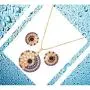 Touchstone Indian Bollywood Contemporary Stylish Designer Jewelry Pendant Set in Colorful Gold and Silver Tone for Women.