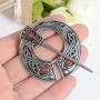 Penannular Brooch Pin for Women Viking Bow Harp Scarf Cloak Shawl Buckle Clasp Pin Brooch Lapel Girls Pirate Amulet Jewelry