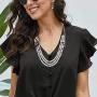 S SUSANN Faux Pearl Necklace Set Imitation Pearl Necklace and Earring Good Gift for Women