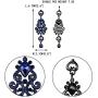 EVER FAITH Womens Crystal Bohemia Bridal Hollow Wave Heart Chandelier Teardrop Dangle Earrings