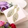 EVER FAITH Womens Bridal Wedding Jewelry Crystal 2 Leaf Art Deco Drop Dangle Pierced Earrings EVER FAITH Womens Bridal Wedding Jewelry Crystal 2 Leaf Art Deco Drop Dangle Pierced Earrings