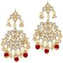 I Jewels Indian Gold Plated Traditional Kundan Choker Ethnic Bollywood Designer Jewelry Set with Earrings & Maang Tikka For Women