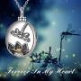 ONEFINITY Urn Necklaces for Ashes Sterling Silver Dragonfly Lotus Cremation Jewelry for Ashes Memory Necklace for Women