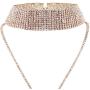 Rhinestones Choker Necklace Double Layer Full Crystal Wide Y Collar Necklace Sexy Dainty CZ Diamond