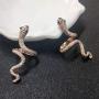 YANCHUN Adjustable Gothic Punk Rock Snake Rings for Women Retro CZ Snake Ring for Girls Halloween Party Jewelry