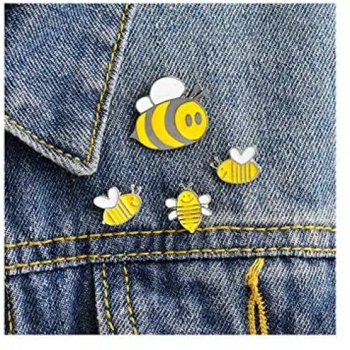Ailiessy Cute Honey Bee Enamel Lapel Pins Funny Cartoon Insect Bee Wasp Brooches Pins for Women Girls Jacket Sweater Hat Cotated Pins Jewelry 4Pcs Set Ailiessy Cute Honey Bee Enamel Lapel Pins Funny Cartoon Insect Bee Wasp Brooches Pins for Women Girls Jacket Sweater Hat Cotated Pins Jewelry 4Pcs Set