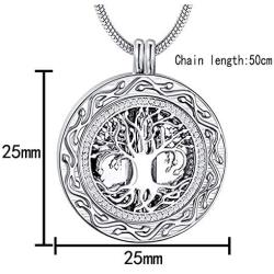 Celtic Tree of Life Urn Necklace for Ashes - Cremation Jewelry Memorial Keepsake Pendant,Mother’s Day Keepsake for Dad Sister Grandma Daughter Mom - Funnel Kit Included