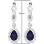 Dazzlingrock Collection 14K Each 7X5 MM Pear Gemstone & Round White Diamond Ladies Halo Teardrop Dangling Drop Earrings, White Gold Dazzlingrock Collection 14K Each 7X5 MM Pear Gemstone & Round White Diamond Ladies Halo Teardrop Dangling Drop Earrings, White Gold