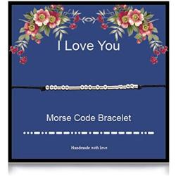 Morse Code Bracelets Best Friend Bracelets for Women Girls Stainless Steel Beads Bracelets for Girls and Boys