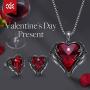 CDE Angel Wing Love Heart Necklaces and Earrings Silver Tone/Gold Tone Jewelry Sets Birthday/Anniversary Valentines Day Jewelry Gifts for Women Mom/Wife/Sister/Best Friend