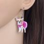 NEWEI Acrylic Sweet Chihuahua Dog Earrings Drop Dangle Animal Jewelry For Gift Girl Women
