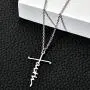 BTF Faith Inspriational Jewelry Womens Stainless Steel Jesus Cross Pendant Faith Necklace BTF Faith Inspriational Jewelry Womens Stainless Steel Jesus Cross Pendant Faith Necklace