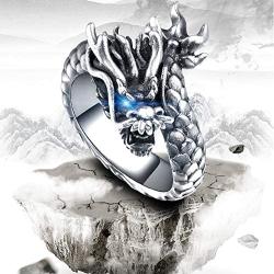 Vintage Dragon Open Rings Mens Retro Personality Index Finger Domineering Ring for Boys Student