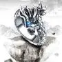 Vintage Dragon Open Rings Mens Retro Personality Index Finger Domineering Ring for Boys Student Vintage Dragon Open Rings Mens Retro Personality Index Finger Domineering Ring for Boys Student