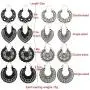 SERYNOW 8 Pairs Silver Black Bohemian Tribal Earring For Women Girls Sunflower Drop Dangle Earrings Black Heart Boho Vintage Earrings Mandala Flower Earrings