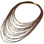 D EXCEED Womens Layered Statement Necklace Ladies Gift Idea Jewelry Lightweight Multi Strand Statement Bib Necklace for Women