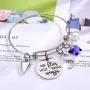 IEFWELL Butterfly Gifts for Women Bracelets, Stainless Steel Butterfly Bracelets for Women 26 Letters Initial Charm Bracelet Butterfly Gifts for Women Butterfly Jewelry