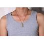 HUANIAN Stainless Steel Om Mani Padme Hum Buddhist six Words Proverbs Keepsake Pendant Cremation Ash Urn Necklace