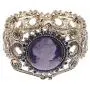 Alilang Womens Antique Golden Tone Purple Victorian Cameo Lady Bangle Bracelet Alilang Womens Antique Golden Tone Purple Victorian Cameo Lady Bangle Bracelet