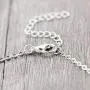 Zoestar Fashion Copper Moon Star Pendant Necklace for Women and Girls Silver Simple Crescent Necklace Jewelry for Great Gift