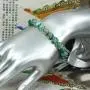 Crystal Agate Gemstone 8mm Round Beads with Silvery-Plated Alloy Buddha Head Hollow Petals Spacer Retro Stretch Bracelet 7 Inch