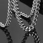 Cuban Chain Link Necklace Mens Women 6mm/9mm Wide 316L Stainless Steel Necklaces Curb Link Chains 18k Gold/Black Gun Plated Hip hop Street Jewelry