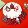 20 Pairs Christmas Earrings for Women Buffalo Plaid Earrings Christmas Tree Earrings Xmas Drop Earrings Christmas Jewelry Set Christmas Accessories for Women Girls