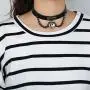 Finrezio Unisex Punk Rock Leather Bracelet and Heart Choker Collar Necklace Set for Women Men 3PCS Finrezio Unisex Punk Rock Leather Bracelet and Heart Choker Collar Necklace Set for Women Men 3PCS