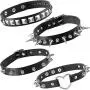 4 Pieces Biker Leather Studded Choker PU Leather Collar Choker Punk Rock Gothic Necklace Choker 4 Pieces Biker Leather Studded Choker PU Leather Collar Choker Punk Rock Gothic Necklace Choker