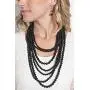 Multi Beaded Bubble Statement Necklace - Round Ball Chunky Drape Bib Collar Marbled, 7 Layer Long Multi Beaded Bubble Statement Necklace - Round Ball Chunky Drape Bib Collar Marbled, 7 Layer Long