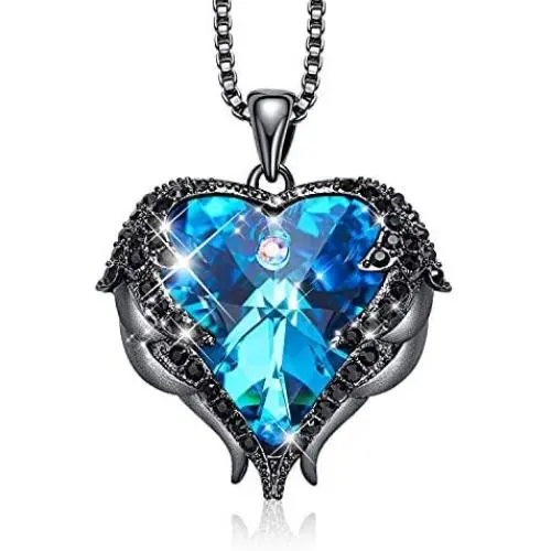 CDE Angel Wing Love Heart Necklaces for Women Silver Tone/Gold Tone Pendant Valentines Day Jewelry Gifts for Women Mom/Wife/Sister CDE Angel Wing Love Heart Necklaces for Women Silver Tone/Gold Tone Pendant Valentines Day Jewelry Gifts for Women Mom/Wife/Sister