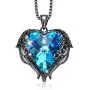 CDE Angel Wing Love Heart Necklaces for Women Silver Tone/Gold Tone Pendant Valentines Day Jewelry Gifts for Women Mom/Wife/Sister CDE Angel Wing Love Heart Necklaces for Women Silver Tone/Gold Tone Pendant Valentines Day Jewelry Gifts for Women Mom/Wife/Sister
