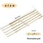 XCOIN 5-6pcs Chain Bracelets Set for Women,18k Gold Plated Stainless Steel Adjustable Paperclip Link Cuban Box Figaro Cuble Chain Bracelets Jewelry Gifts