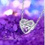 FOREVER QUEEN 925 Sterling Silver CZ Infinite Love Heart Charm with Purple Heart Wings Forever Love Infinity Bead Fit for Charm Bracelet Necklace Valentines Day Gift