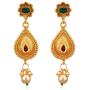 Aheli Elegant Gold Tone Crafted Ethnic Festive Wedding Party Wear Choker Necklace Jhumki Earrings Set for Indian Women Traditional Fashion Jewelry