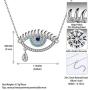 Protective Evil Eye Jewelry Gift 925 Sterling Silver Blule Evil Eye Ring/Earrings/Bracelet/Necklace/Magen David with Evil Eye Necklace New Year Valentine Gift for Women Girls