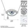 Protective Evil Eye Jewelry Gift 925 Sterling Silver Blule Evil Eye Ring/Earrings/Bracelet/Necklace/Magen David with Evil Eye Necklace New Year Valentine Gift for Women Girls