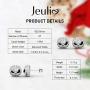 Jeulia 1.5 Carat Nightmare Earrings Jack Skellington Stud Earrings for Women Men Diamond 925 Sterling Silver Earrings Halloween Jewelry Romantic Jewelry Gift for Her Christmas Birthday Gift