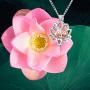 YWN Sterling Silver Cremation Jewelry for Ashes - Lotus Flower Pendant with Mini Keepsake Urn Memorial necklace for ashes of loved one