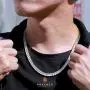 KRKC&CO Baguette Cut Tennis Chain, 14k Gold Chain for Men, Iced Out Chains Prong-Setting 5A Cubic Zirconia Stones Tennis Necklace, Hip Hop Jewelry, 6x4 mm, 18 20 22 24 Inches