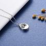Teardrop Tree of Life Urn Necklace - 925 Sterling Silver Cremation Jewelry Memorial Ashes Pendant Heart Keepsake for Women Girls