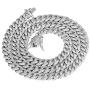 PY BLING 8mm Mens Iced Out Hip Hop Miami Cuban Link Chain Choker 14K/18K Gold White Gold Plated CZ Necklace/Bracelet 8.5''-24''