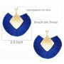 Tassel Hoop Earring, Statement Thread Dangle Earrings Stylish Long Fringe Drop Earrings Lightweight Long Swingy French Hook Earrings for Women Girls