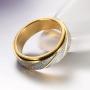 JAJAFOOK 6MM Titanium Steel Scrub Spins Rings,Fashion Spinner Ring Colorful Sand Blast Finish,Comfort Fit