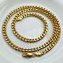 Fashion kimi2 NA313-Vacuum Coating 18k Gold Filled Women Men Chain Classic Necklace Jewelry 5mm
