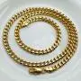 Fashion kimi2 NA313-Vacuum Coating 18k Gold Filled Women Men Chain Classic Necklace Jewelry 5mm