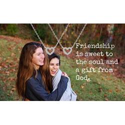 Your Always Charm Heart Necklace for 2 Best Friend Necklace Gift for Women Girls Friendship Necklace