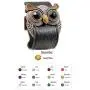 Accents Kingdom Crystal Owl Leather Cuff Bracelet
